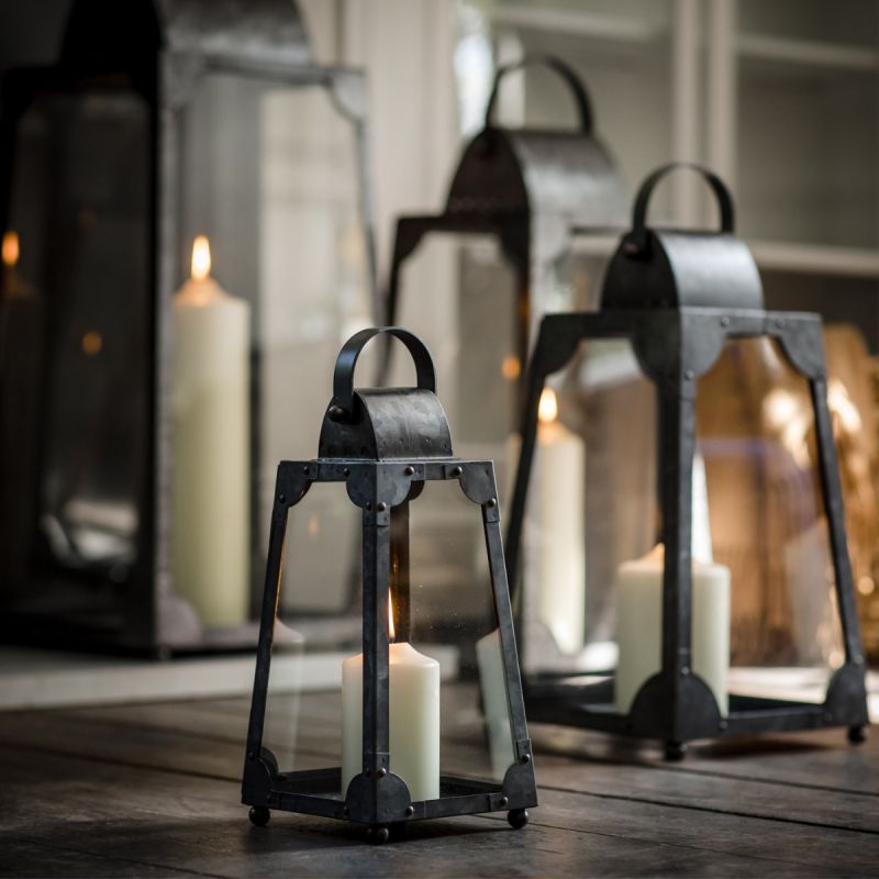 Culinary Concepts Extra Small Galvanised Steel Trapezium Lantern