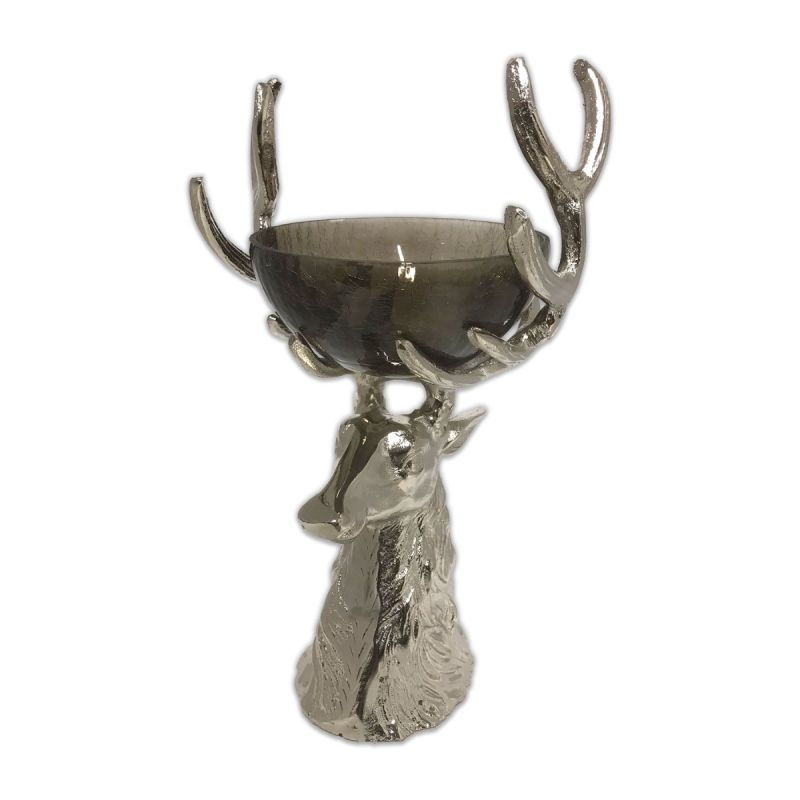culinary concepts Extra Small Stag Stand with Smoked Glass Bowl | PERFECTLY IMPERFECT