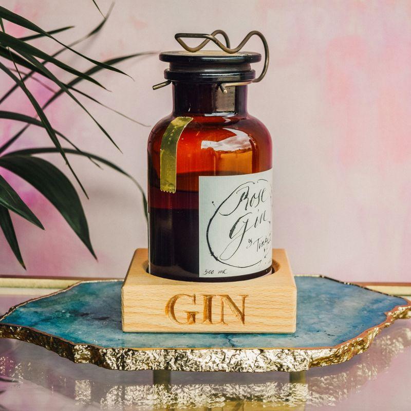 Culinary Concepts 'Gin' Beech Wood Single Bottle Stand