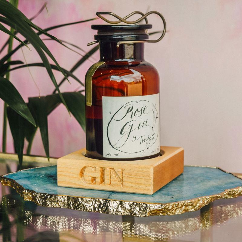 Culinary Concepts 'Gin' Beech Wood Single Bottle Stand