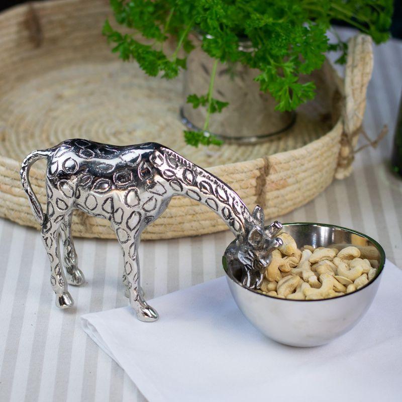 culinary concepts Giraffe Nibbles Bowl - Nickel Finish | PRE-ORDER - DUE EARLY AUGUST