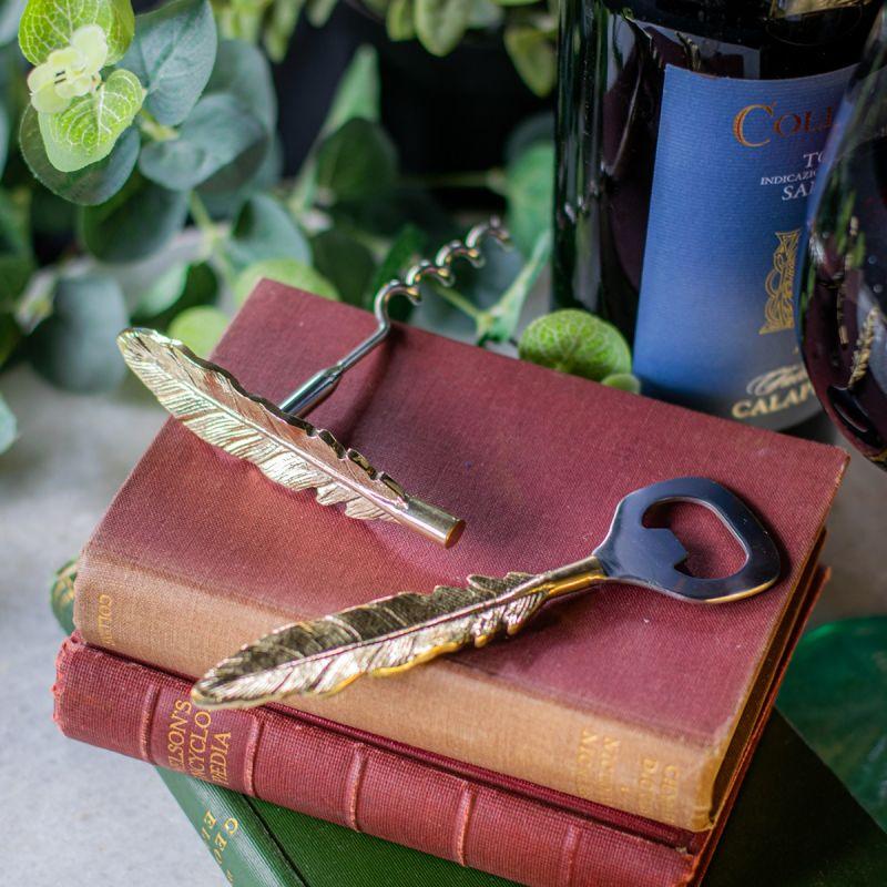 Culinary Concepts Golden Feather Cork Screw & Bottle Opener