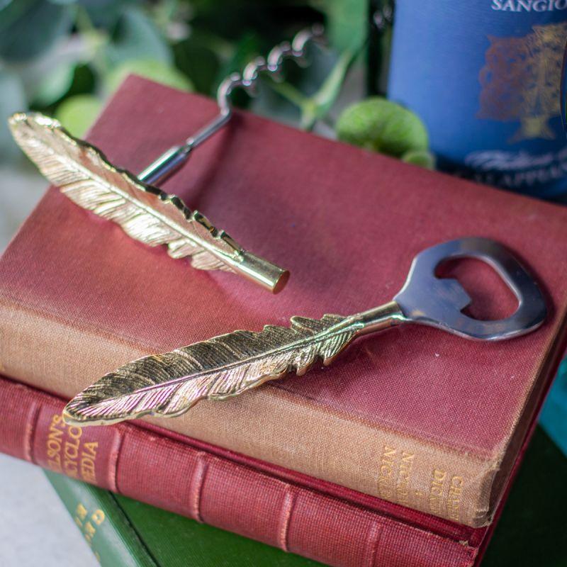 Culinary Concepts Golden Feather Cork Screw & Bottle Opener