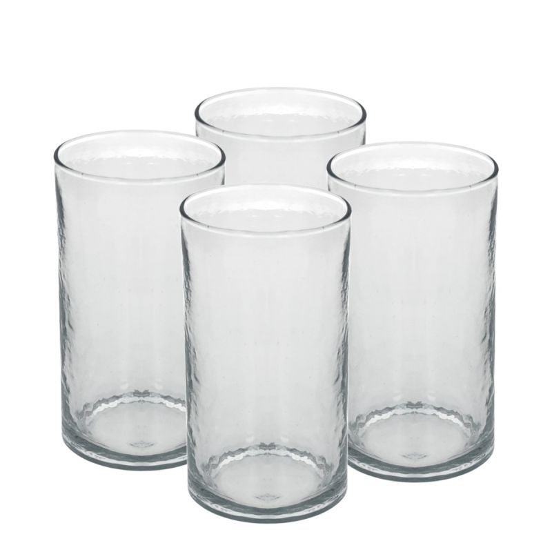culinary concepts Hammered Glass High Ball - Set of Four