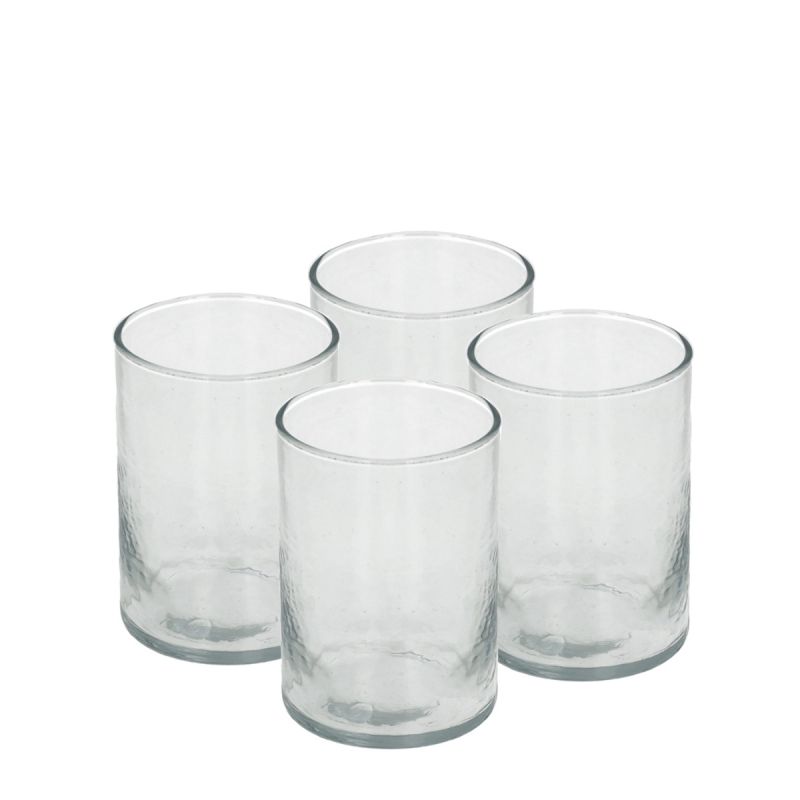 culinary concepts Hammered Glass Tumbler - Set of Four