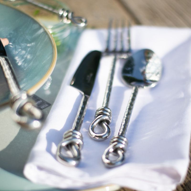 Culinary Concepts Hammered Knot 84 Piece Cutlery Set | HANDMADE TO ORDER