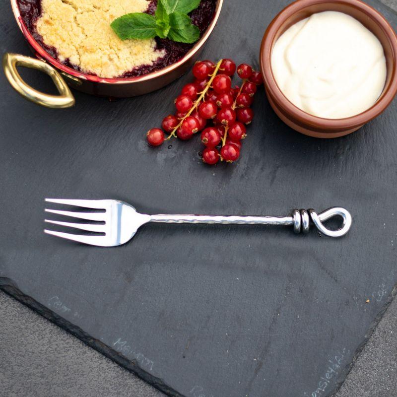 Culinary Concepts Hammered Knot Dessert / Appetiser Fork