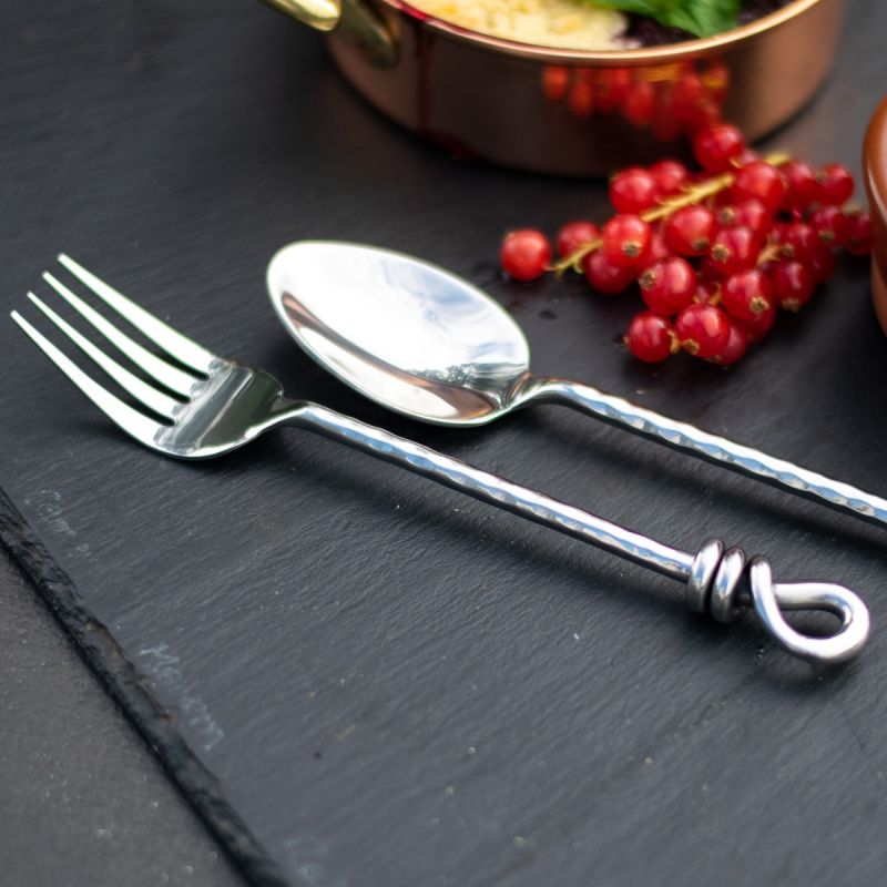 Culinary Concepts Hammered Knot Dessert / Appetiser Fork