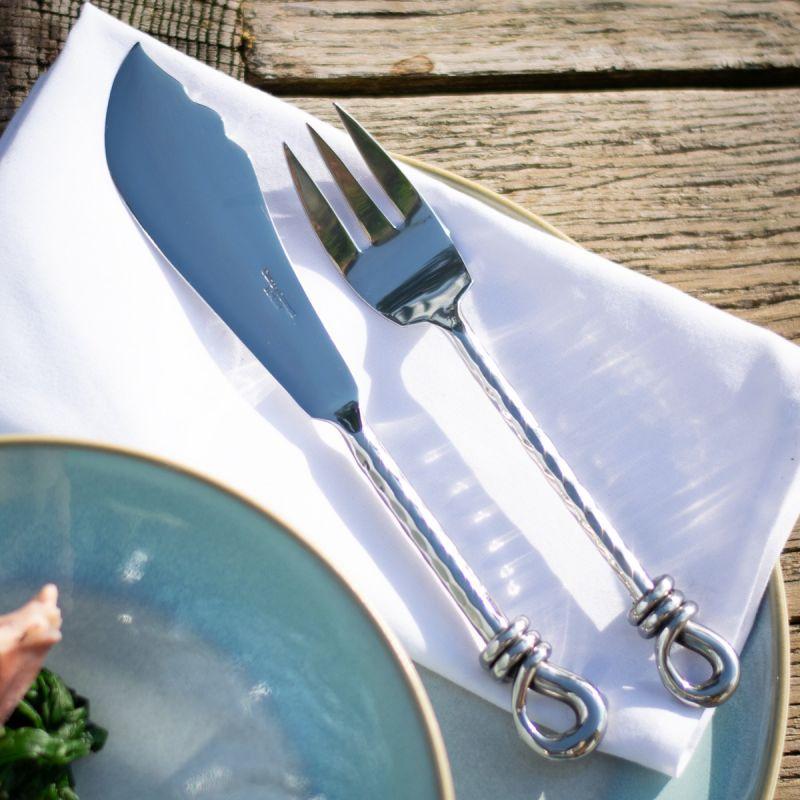 Culinary Concepts Hammered Knot Fish Knife | HANDMADE TO ORDER