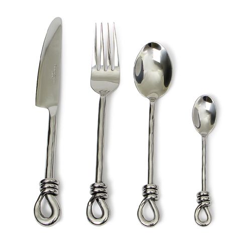 culinary concepts Hammered Knot Four Piece Place Setting