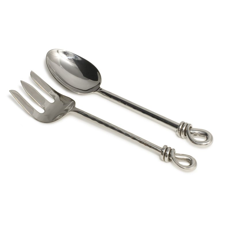 Culinary Concepts Hammered Knot Medium Salad Servers | HANDMADE TO ORDER