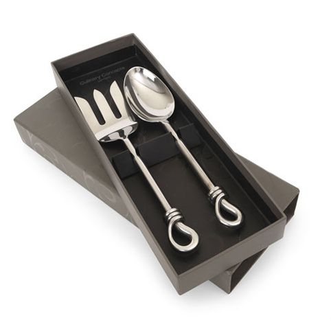 culinary concepts Hammered Knot Medium Salad Servers | HANDMADE TO ORDER