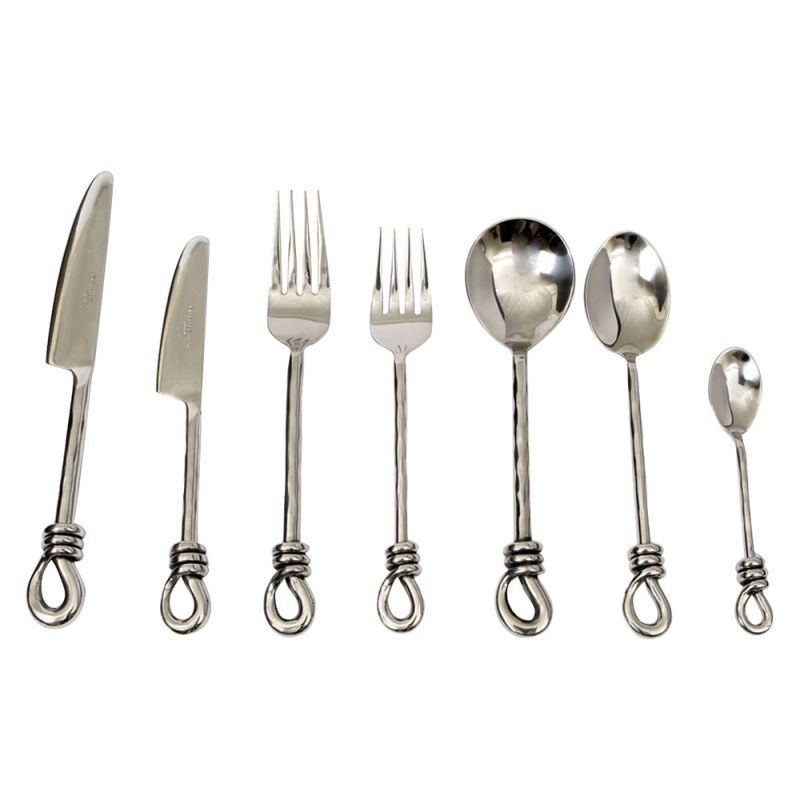 culinary concepts Hammered Knot Seven Piece Place Setting