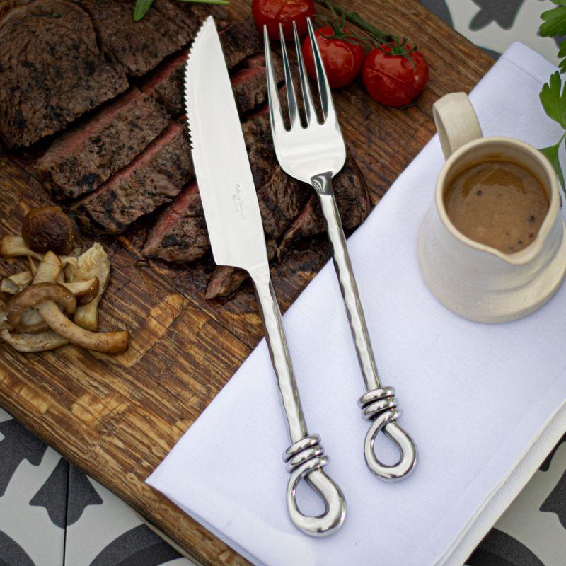 Culinary Concepts Hammered Knot Steak Knife | HANDMADE TO ORDER