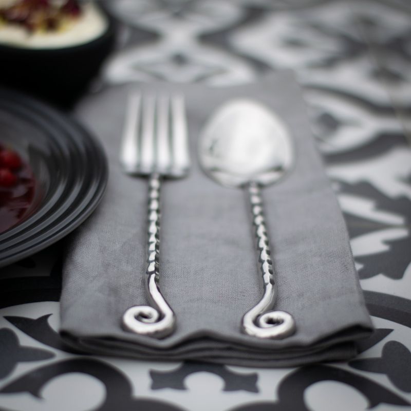 Culinary Concepts Hammered Shell Dessert / Appetiser Fork