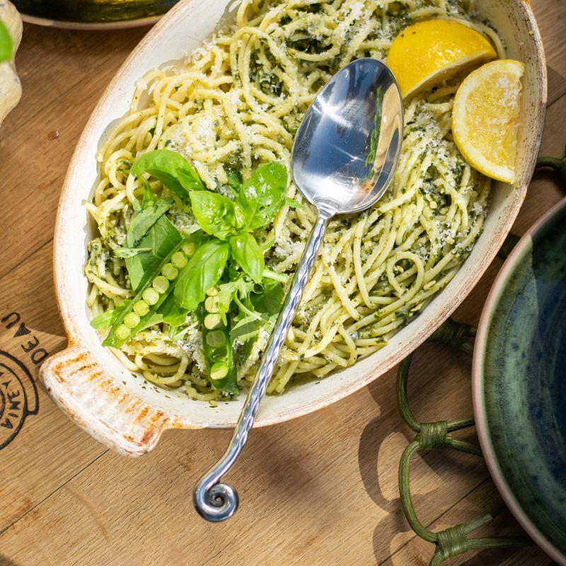 Culinary Concepts Hammered Shell Medium Serving Spoon | HANDMADE TO ORDER