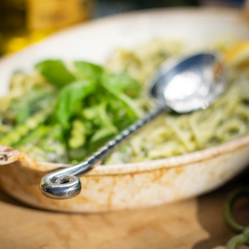 Culinary Concepts Hammered Shell Medium Serving Spoon | HANDMADE TO ORDER