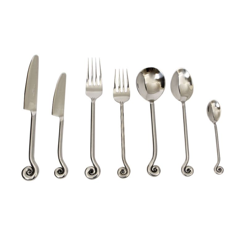 culinary concepts Hammered Shell Seven Piece Place Setting