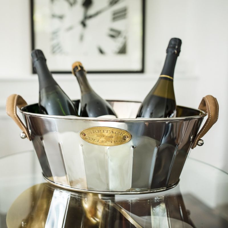 Culinary Concepts Heritage Leather Handled Champagne Bath