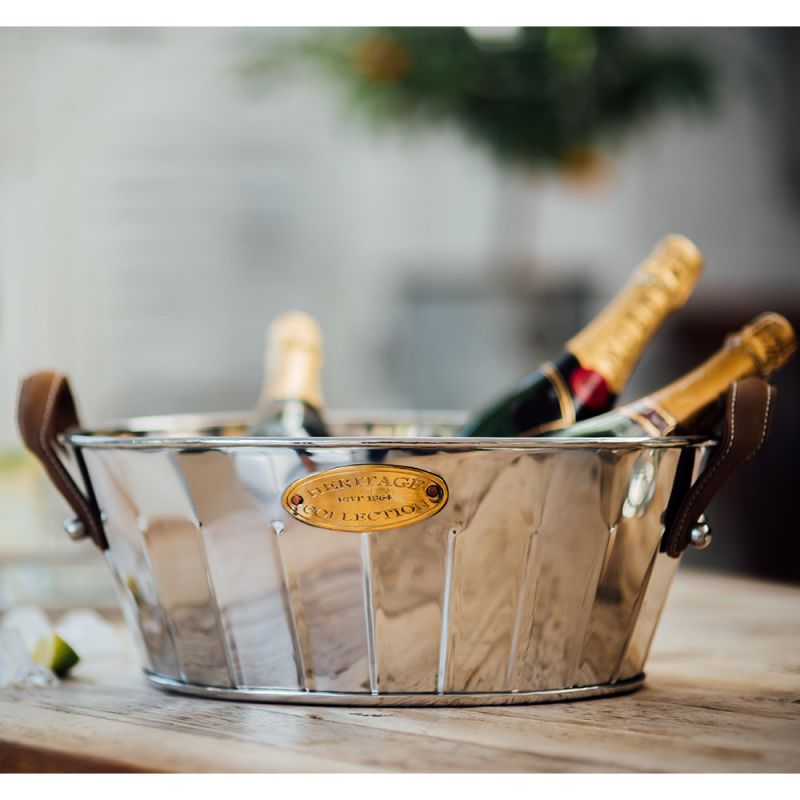 Culinary Concepts Heritage Leather Handled Champagne Bath
