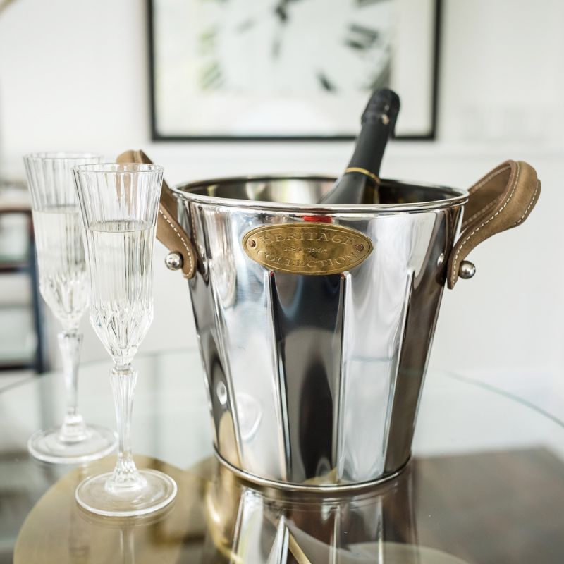 culinary concepts Heritage Leather Handled Wine Cooler