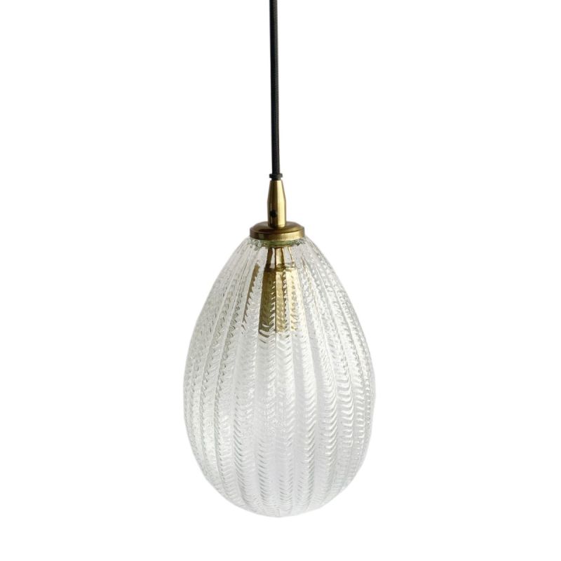 culinary concepts Herringbone Glass Droplet Pendant