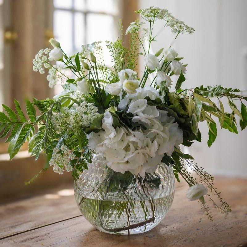 Culinary Concepts Honeycomb Handcut Large Bowl Vase - Clear