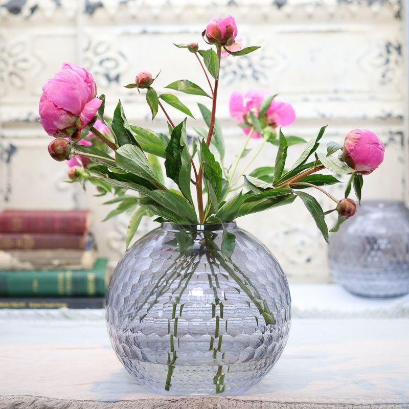 Culinary Concepts Honeycomb Handcut Large Bowl Vase - Smoke