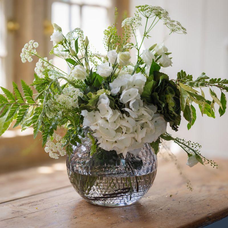 Culinary Concepts Honeycomb Handcut Large Bowl Vase - Smoke