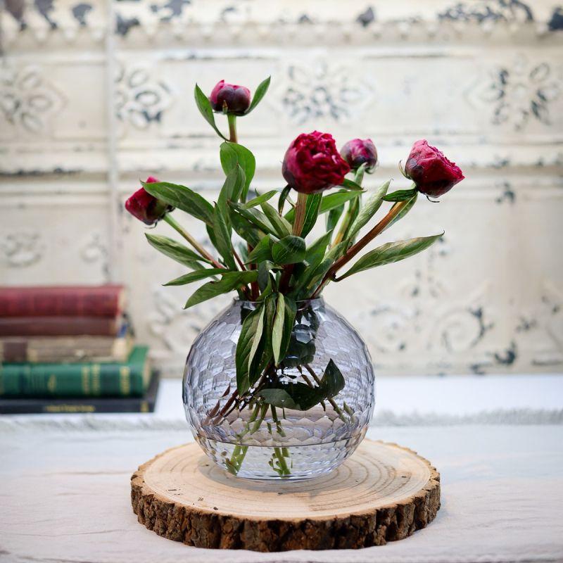 Culinary Concepts Honeycomb Handcut Small Bowl Vase - Smoke