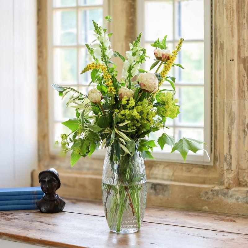 Culinary Concepts Honeycomb Handcut Small Glass Bouquet Vase - Clear