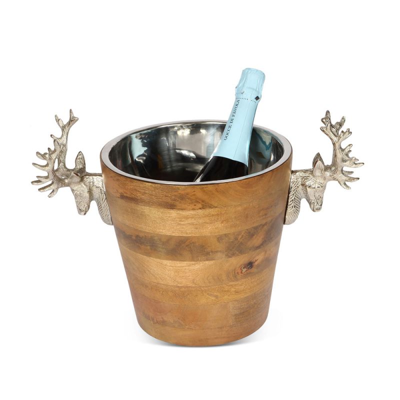 Culinary Concepts Huntsman Stag Head Wooden Wine Cooler