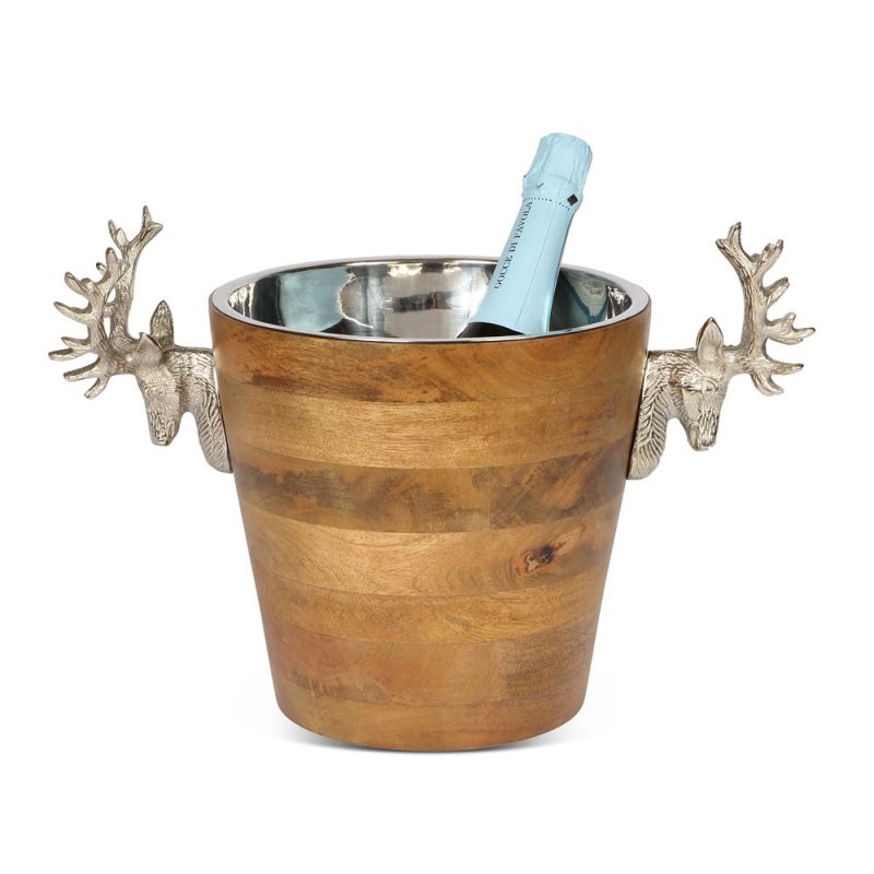 culinary concepts Huntsman Stag Head Wooden Wine Cooler