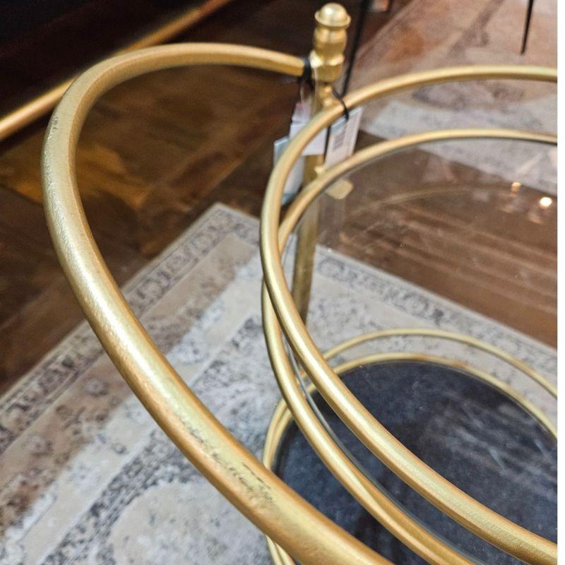 Culinary Concepts Kensington Two Tier Drinks Trolley – Antique Gold Finish| EX DISPLAY | COLLECTION ONLY