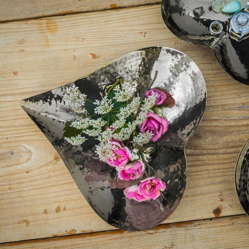 Culinary Concepts Large Champagne Hammered Heart Dish