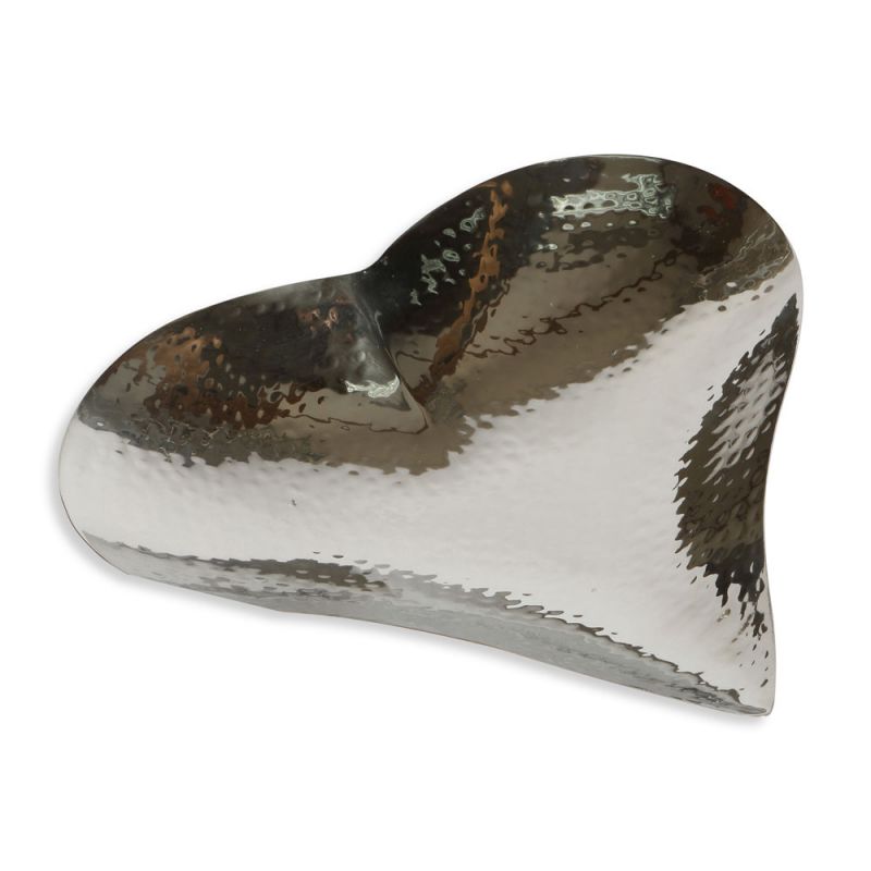 culinary concepts Large Champagne Hammered Heart Dish