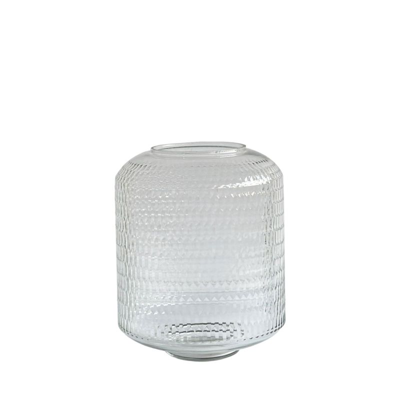culinary concepts Large Clear Rice Handcut Glass Jar Vase