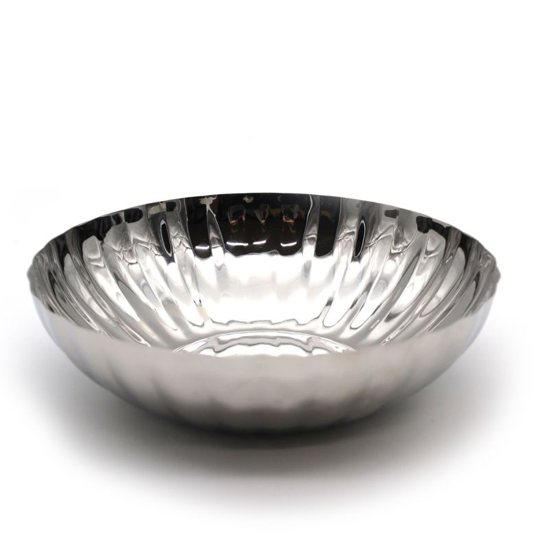 culinary concepts Large Stainless Steel Scalloped Edge Bowl