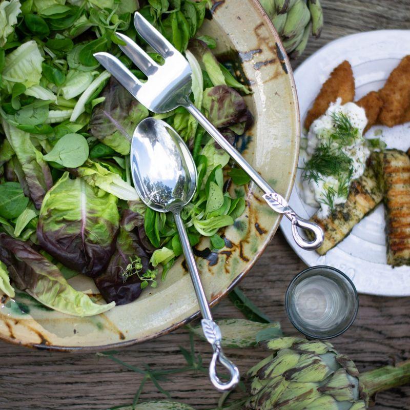 Culinary Concepts Leaf Medium Salad Servers | HANDMADE TO ORDER