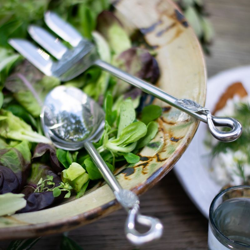 Culinary Concepts Leaf Medium Salad Servers | HANDMADE TO ORDER