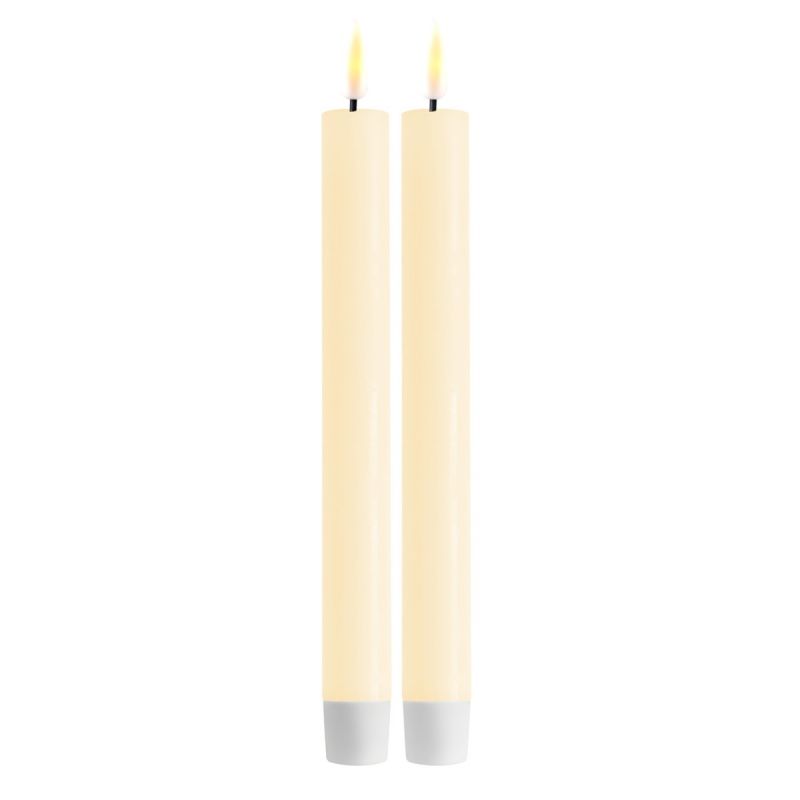 culinary concepts LED Dinner Candles - Cream - 24cm height - 2PK