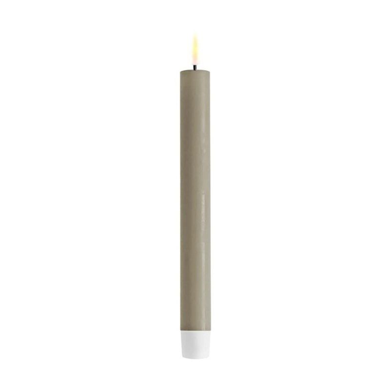 culinary concepts LED Dinner Candles - Sand- 24cm height - 2PK