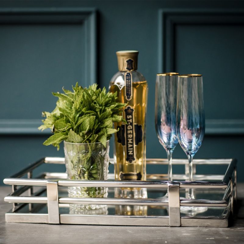 Culinary Concepts Medium Gatsby Rectangular Mirror Tray