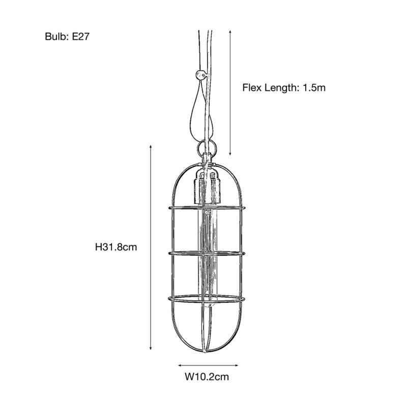 culinary concepts Medium Vintage Microphone Pendant
