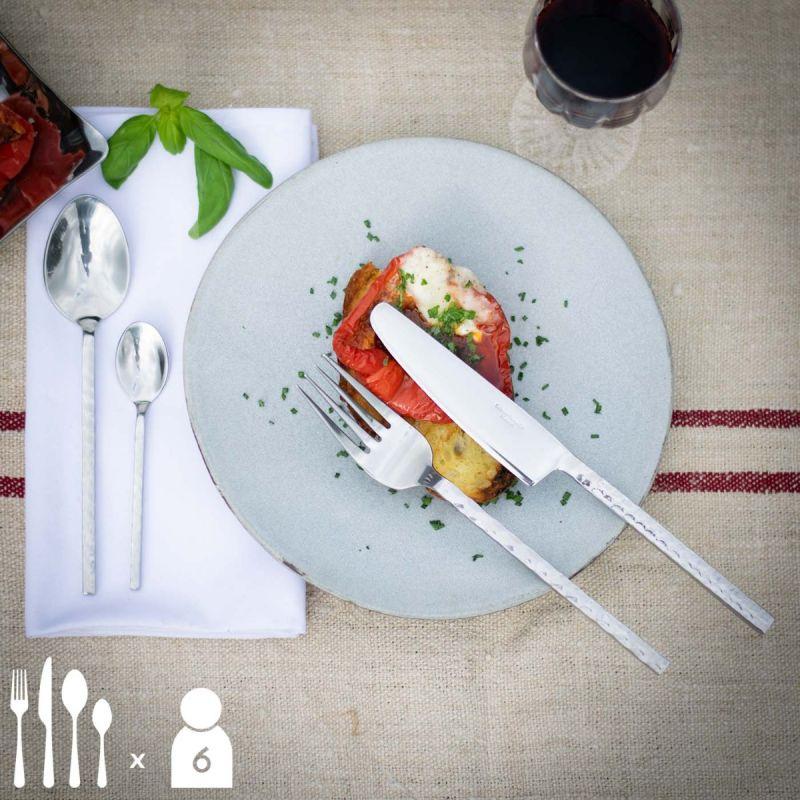 Culinary Concepts Millennium Hammered 24 Piece Cutlery Set | HANDMADE TO ORDER