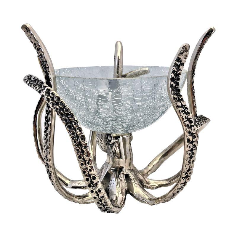 culinary concepts Mini Octopus Stand & Crackle Glass Bowl | PERFECTLY IMPERFECT