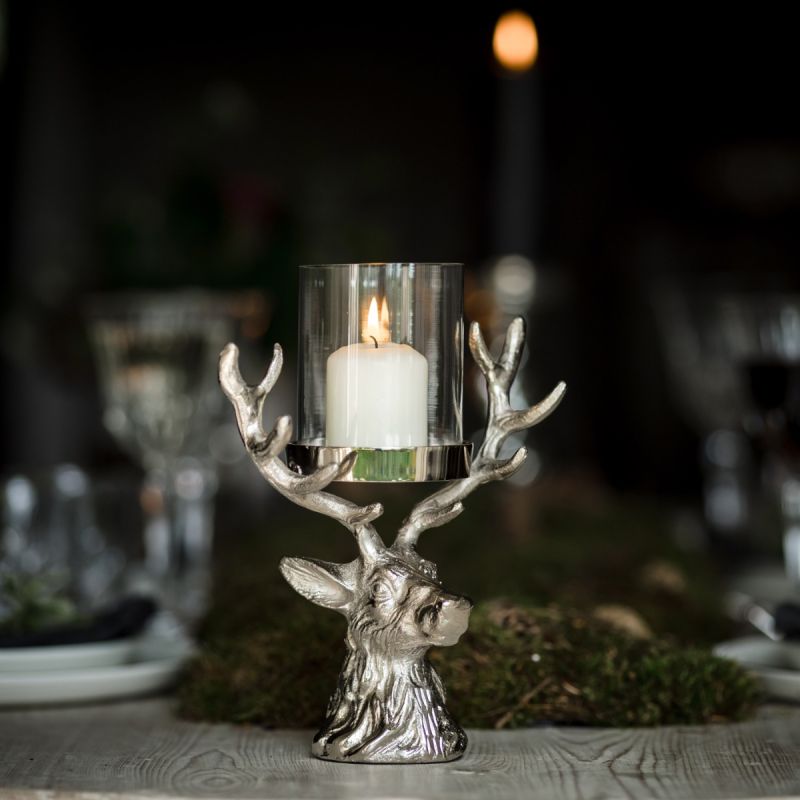 Culinary Concepts Mini Stag Head Hurricane Lantern | PRE-ORDER - DUE MID AUGUST