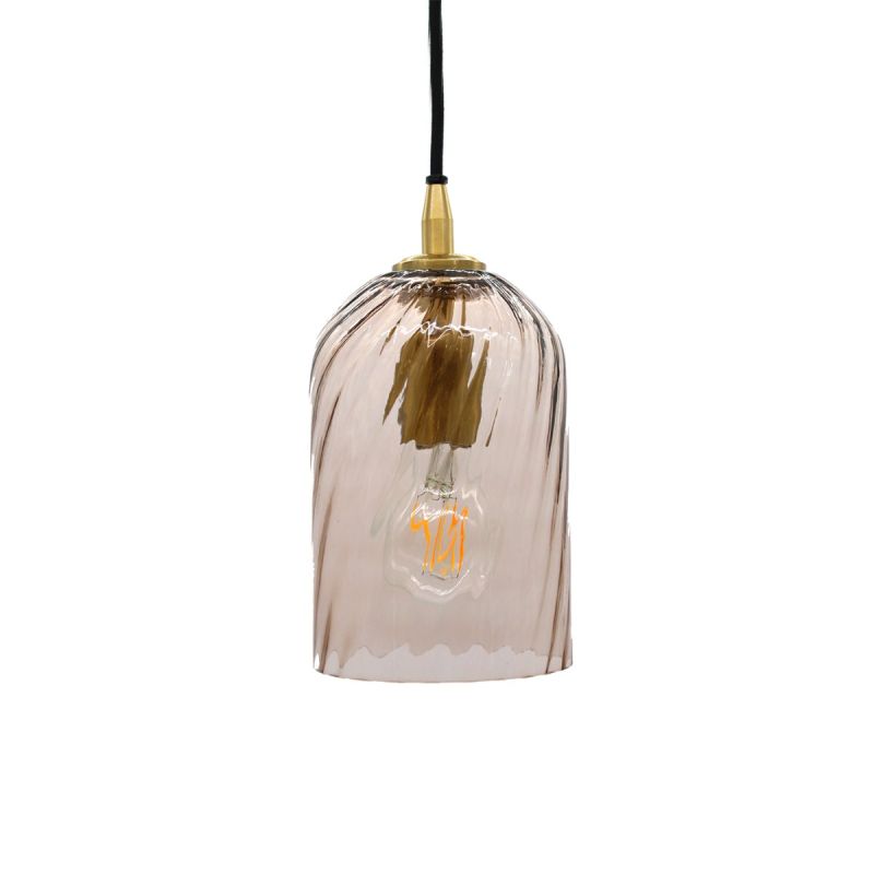 culinary concepts Mink Spiral Glass Tube Pendant Light