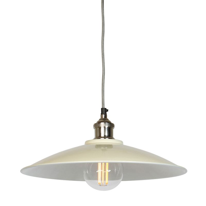 culinary concepts Moderne Large Cream Shade with Nickel Fitment
