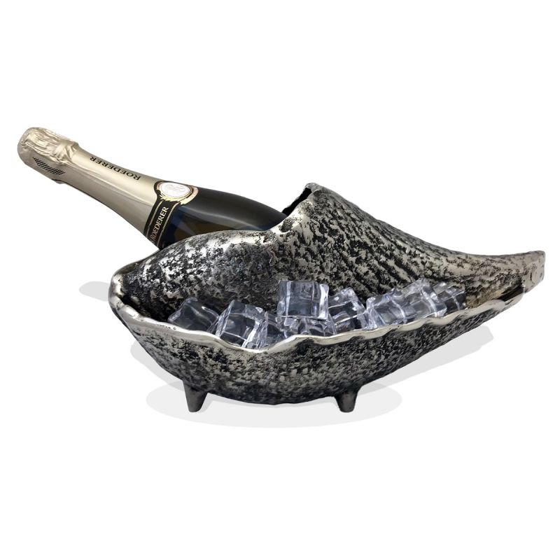 culinary concepts Nickel Whelk Shell Bottle Holder With Ice Segment